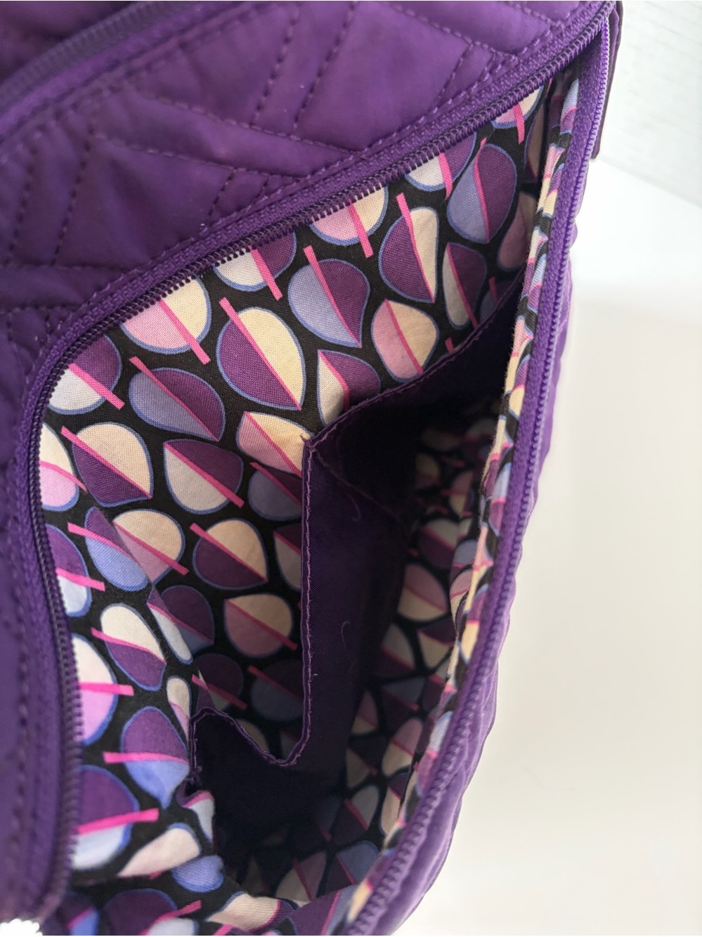 Vera Bradley Triple Zip Hipster crossbody purse - Picture 7 of 8